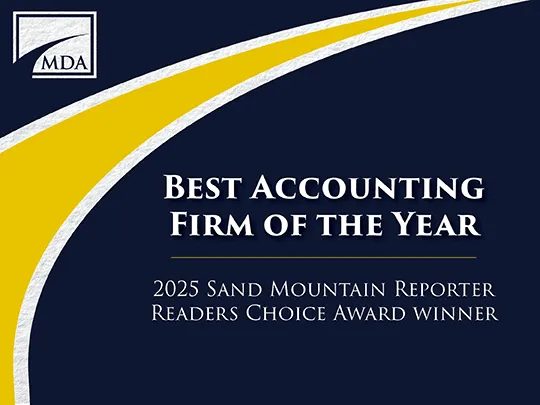 Best Accounting Firm of the Year, 2025 Sand Mountain Reporter Readers Choice Award