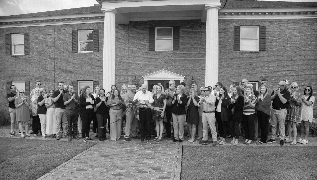 The MDA team gathered in front of the Albertville office